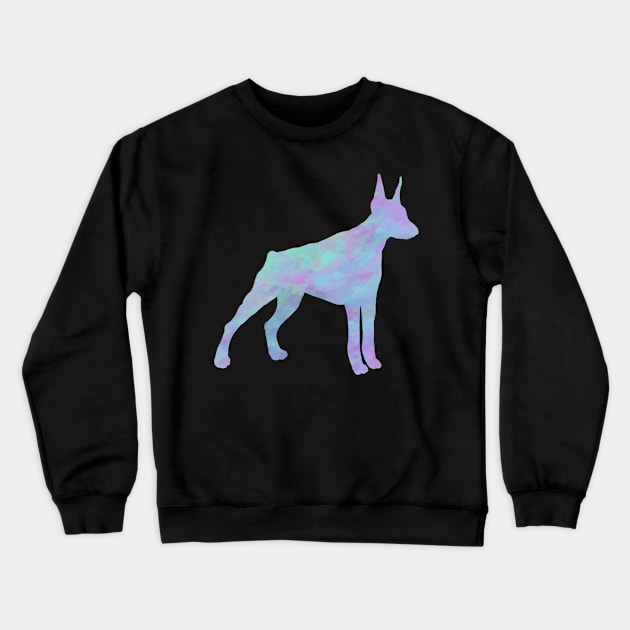 Rainbow Pastel Doberman Crewneck Sweatshirt by TrapperWeasel